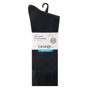 George Men's Dress Crew Socks 3-Pack