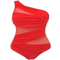thumbnail image 1 of Women One Shoulder Plus Size Monokini Swimwear, 1 of 4