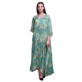 thumbnail image 1 of Bimba Kaftan Long de Plage à Fleurs pour Femmes, Tenue de Plage, Paréo de Bikini, Robe Maxi - S-L, 1 of 5
