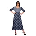 thumbnail image 1 of Moomaya Kurtis Imprimés Ligne A pour Femmes Kurta à Manches 3/4 Tunique d'Été, 1 of 5