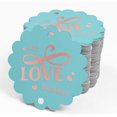 thumbnail image 4 of Inkdotpot Pack Of 50 Let Love Sparkle Wedding Favor Paper Tags Craft Real Rose Gold Foil Hang Tags, 4 of 6