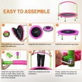thumbnail image 2 of ATIVAFIT Trampoline pour Enfants de 36“ avec Grande Poignée, Mini Trampoline Compact Intérieur/extérieur pour Tout-Petits de 2 à 6 Ans (Rose), 2 of 8