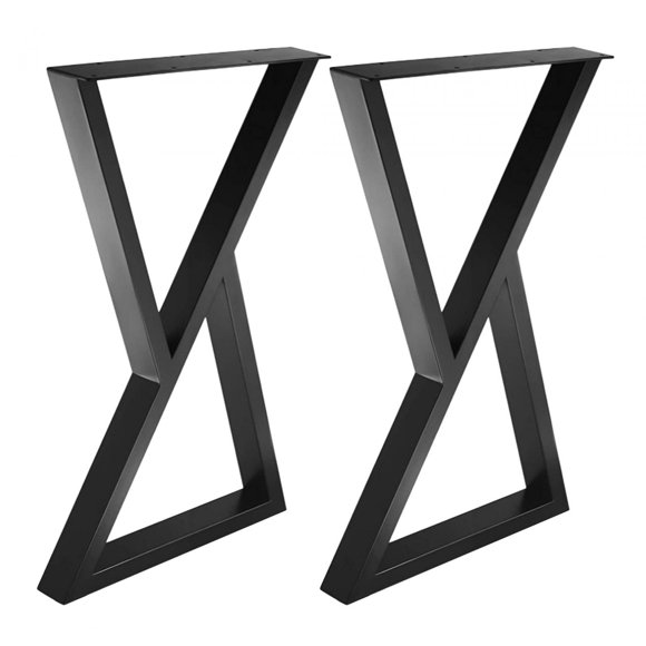 DOLITY Metal Coffee Table Legs, Desk Legs, Set of 2, 27.5 Inches Tall, Industrial Table Style C