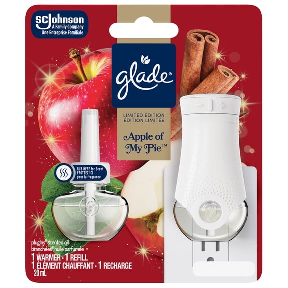 Glade Plugins® Air Freshener Scented Oil Kit, Apple of my Pie™, 1 Warmer 1 Refill