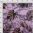 thumbnail image 3 of oneOone Velvet Purple Fabric Abstract Tropical Leaf Sewing Material Print Fabric By The Yard 58 Inch Wide, 3 of 4