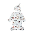 thumbnail image 1 of Robes de Nuit Unisexes pour Bébé, Ensemble de Pyjama avec Sac de Couchage à Manches Longues et Chapeau, 1 of 9