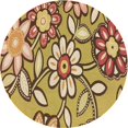 thumbnail image 1 of Ahgly Company Tapis de Zone Rond Lavable en Machine Intérieur Transitionnel Brun Selle, 7 Pieds Rond, 1 of 7