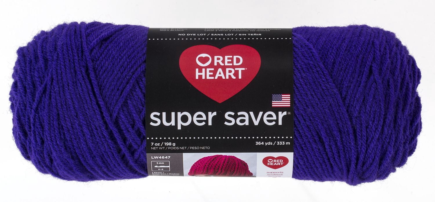 Red Heart® Super Saver® Yarn, Solid, Acrylic #4 Medium, 7oz/198g, 364 Yards