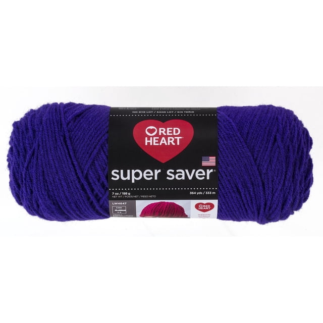 Red Heart® Super Saver® Yarn, Solid, Acrylic #4 Medium, 7oz/198g, 364 Yards