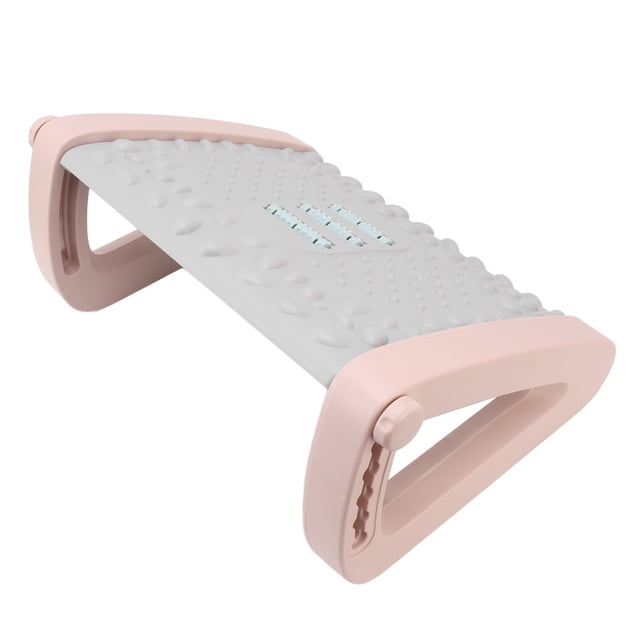 Repose-pieds Ergonomique à 6 Hauteurs Réglables sous le Bureau, Tabouret Repose-Pieds pour sous le Bureau au Travail avec Texture de Massage et Rouleau pour Bureau