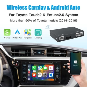 AUTOABC Jeu de Voiture Sans Fil pour Toyota avec Entune2.0 Touch2 2014-2019 Nouvelle Version Trousse de Mise à Niveau Décodeur Compatible avec Tundra Highlander RAV4 Tacoma Camry Corolla Avalon Prius CH-R Sienna Camry