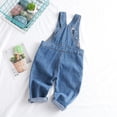 thumbnail image 2 of KIDSCOOL SPACE Baby Boy Girl Ripped Denim Cute Workwear,Fashionable Kids Jean Overalls, 9-12 Months, 2 of 8