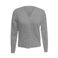 thumbnail image 3 of bbymog Veste en Denim à Manches Amincissantes pour Femme, Col à Revers Coloré, Gris, M, 3 of 5