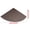 Brown, variant on Semicircular Linen Textured Floor Mat, Fan Shaped Non Slip Rug, Water Absorbent Corner Doormat for Entryway Kitchen Indoor Home Decor