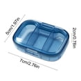 thumbnail image 3 of weibbin Mini Pill Organizer - 3 Compartment Travel Medicine Case with Moisture-Proof Lid, Blue, 3 of 7