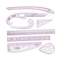 thumbnail image 1 of Règle de Créateur de Robes, Stylisme, Couture, Ensemble de Règles Courbes Françaises, Règles de Design Mode, Ensemble de Règles Métriques pour Créateurs de Motifs, Tailleurs, 8 Pcs, 1 of 8