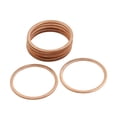 thumbnail image 1 of Unique Bargains 10 Pcs Rondelles en Cuivre Diamètre Intérieur 25mm Joints Plats, 1 of 3