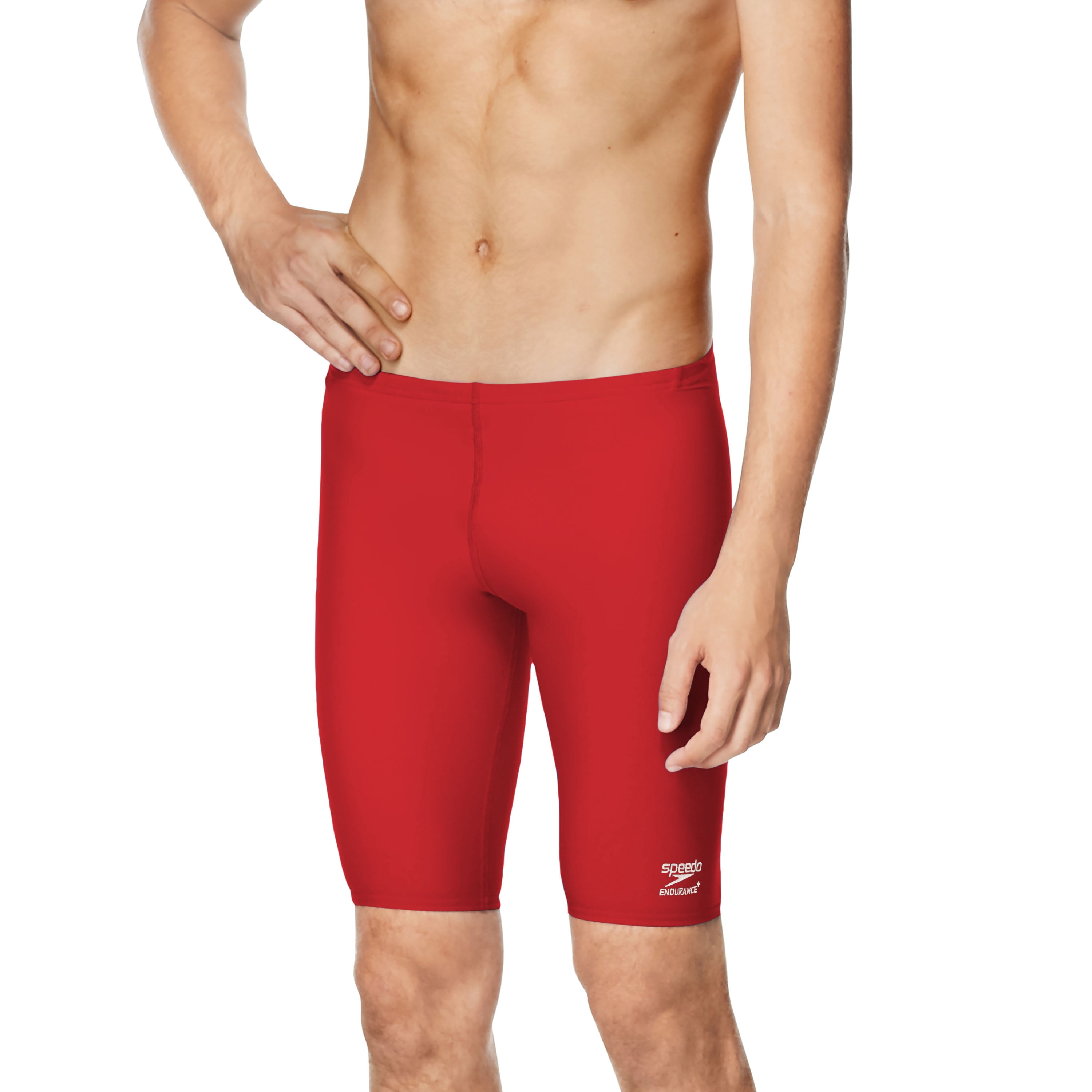 Speedo Maillot de Bain Adulte pour Hommes Jammer Endurance+ Solide - Speedo Rouge, Taille : 40