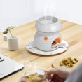 thumbnail image 3 of Wangscanis Ceramic Candlestick, Mini Incense Holder Candle Stand with Handle, 3 of 10