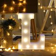 thumbnail image 3 of XZNGL Wood Board Alphabet Led Letter Lights Light Up White Plastic Letters Standing Hanging L, 3 of 3