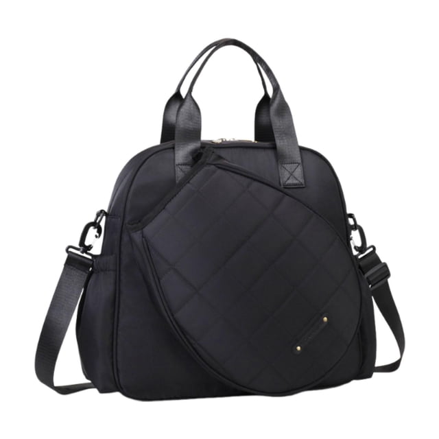 Siruishop Tennis Racket Holder Bag with Removable Adjustable Shoulder Strap Tennis Bag Black