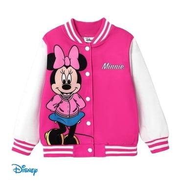 Disney Disney Mickey and Friends Toddler/Kids Girl Letter Print Colorblock Lightweight Bomber Jacket