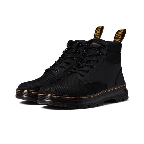 Dr. Martens Bottes de Mode en Dentelle Unisexes, Noir Extra Résistant 50/50+Ajax, 10 US Hommes