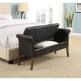 thumbnail image 3 of Convenience Concepts Designs4Comfort Banc de Rangement Garbo en Similicuir Noir, 3 of 4