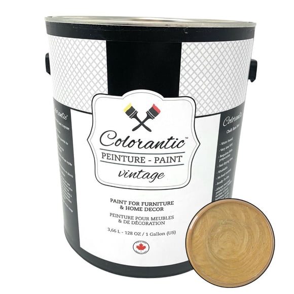 Colorantic | Furniture Gold Metallic Chalk Paint for Furniture | Arts and Craft DIY Projects (Gold, Gallon 128 oz)