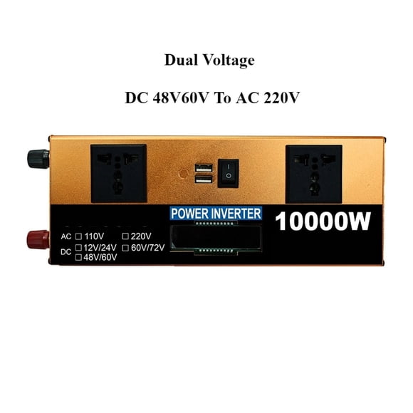 10000W Power Inverter 12V24V/48V/60V/60V72V 220 With 2 AC For Solar System, Workshops ,Advanced Charging Protection Design