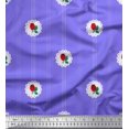 thumbnail image 1 of Rayon de Pomme Tissu Rayé, Feuilles & Rose Imprimé Floral 1 Yard 42 Inch Wide, 1 of 3