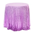 thumbnail image 2 of Fridja Nappe Ronde à Paillettes de 48 Pouces, Nappe Formelle Unie Réutilisable et Infroissable à Paillettes pour Décorations de Douche Nuptiale, Anniversaire, Mariage, Dessert, Banquet, Noël, Violet, 2 of 5