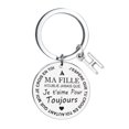 thumbnail image 2 of Freach DIY To My Daughter Stainless Steel Last Name 26 Letter Keychain 3x3cm, 2 of 8
