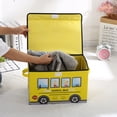 thumbnail image 4 of Automobile Storage Box Foldable Clothing Integral Box Non-Woven Film Covered Toy Sundry Storage Box, 4 of 5