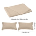 thumbnail image 3 of Birdeem Queen Size Sheet Set with Fitted Sheet and 2 Pillowcases, Solid Color Washable Polyester Bed Sheets, Soft Comfortable for Restful Sleep, 3 of 9