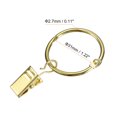 thumbnail image 2 of Unique Bargains Curtain Rings with Clips, 36pack Drapery Curtain Clip Rings, 1.22 Inch Curtain Clip Rings Hooks (Gold), 2 of 5