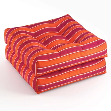 Costway 2 Pcs Coussins d'Assise pour Chaise de Patio 21 Pouces x 21 Pouces Intérieur/extérieur Multicolore