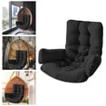 thumbnail image 3 of Fauteuil Balançoire en Forme d'Oeuf, Chaise Panier Suspendue, Coussin pour patio, Jardin, Extérieur, pour Cour et patio, Noir, 3 of 9