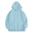 thumbnail image 5 of IMENGL Oversized Winter cotton hooded pullover sweatshirt, Blue XL, Size M-5XL, 5 of 5