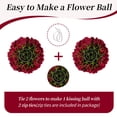 thumbnail image 4 of CHOK Artificial Flower Kissing Balls for Wedding Table Centerpieces 10Pcs 14.2 Large White Fake Roses Hydrangea Flower Arrangement, 4 of 7