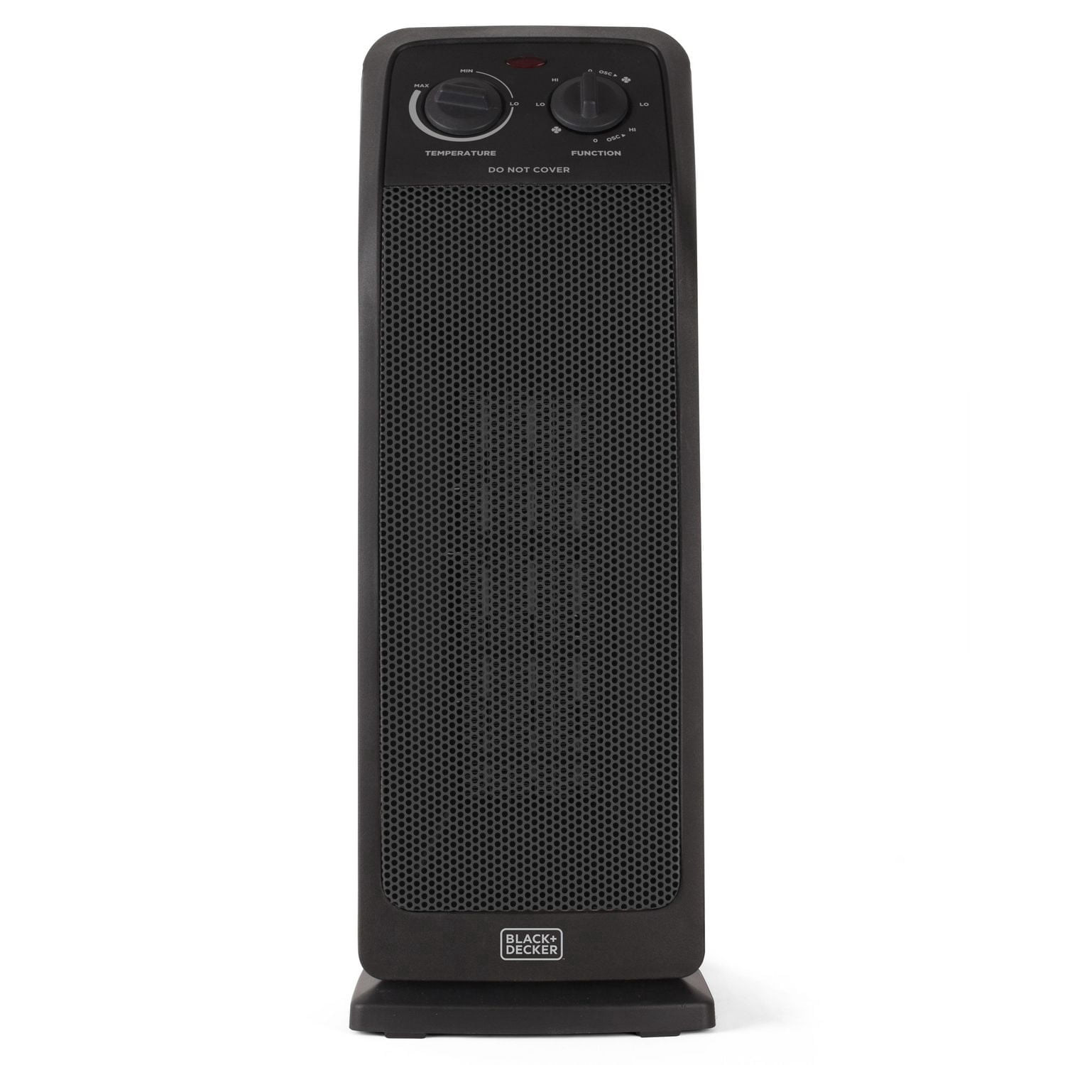 BLACK+DECKER Chauffage avec thermostat réglable, tour de chauffage en céramique, chauffage portable et ventilateur tour avec 3 réglages, chauffage électrique oscillant pour grandes pièces