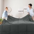 thumbnail image 3 of PiccoCasa Soft Lightweight Down Alternative Comforter, Dark Gray, Queen Size, 3 of 7