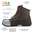 thumbnail image 4 of Tiger Safety CSA Men's Work Boots Waterproof Steel Toe Leather 7666, 4 of 7
