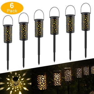 Amdohai Tomshine Solar Powered Ground Light Outdoor Garden Lights LED Pathway Lantern Stake Lamp Decoration Lighting for Landscape Garden Patio 6Pack