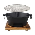 thumbnail image 3 of GROWTH TANK Barbecue Stove Fireplace Round Firepit Furnace for Outdoor Cooking Outside S S, 3 of 9