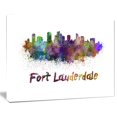 thumbnail image 1 of Design Art Fort Lauderdale Skyline Canvas Print, 1 of 3