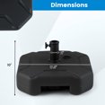 thumbnail image 3 of Gymax Fillable Patio Umbrella Base Outdoor Market Umbrella Stand w/ Handle for Yard, 3 of 10