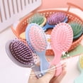 thumbnail image 3 of DEBGFS Mini Peignes Colorés Bébé Enfants Sac Gonflable Masseur de Tête Portable Brosse à Cheveux Coiffage, Bleu, 3 of 5