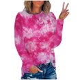thumbnail image 2 of Nouveaux Hauts d'Été pour Femmes 2023 Grande Taille Mode Col Rond Manches Longues Imprimé Blouses Décontractées pour Sorties Chemise à Manches Longues pour Femmes, 2 of 4