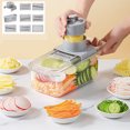 thumbnail image 1 of Dvkptbk Vegetable Cutter Multifunctional Grater Seven Cutting Tools Round Vegetable Chopper Vegetable Chopper Food Chopper with Container Vegetable Chopper with Container Kitchen Utensils & Gadgets, 1 of 8